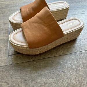 ALDO Women's Tan Platform Sandals